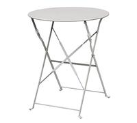 Table en acier style boléro gris (ronde 600 mm)
