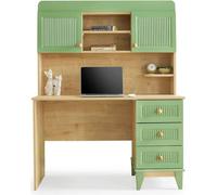 Table en bois moderne Bureau Étagères Bureau d'ordinateur Bois Vert Chambre d'enfant Neuf