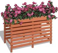 Table en bois sur pattes - 100 x 50 x 71 cm - épinette solide - brun - bac ergonomique pour jardin, balcon et terrasse