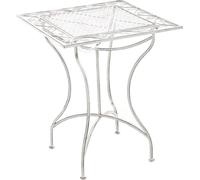 Table en fer nostalgique - style vintage - extrêmement stable | couleur : blanc antique