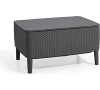 Table en rotin artificiel de couleur graphite, qui peut être combinée avec d'autres produits de la gamme Salemo. Elle sera du plus bel effet aussi bien à l'intérieur qu'à l'extérieur.