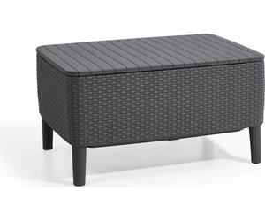 Table en rotin artificiel de couleur graphite, qui peut être combinée avec d'autres produits de la gamme Salemo. Elle sera du plus bel effet aussi bien à l'intérieur qu'à l'extérieur.