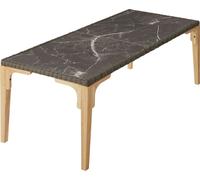Table en rotin Foggia 196x87x76cm - marron naturel