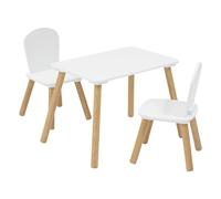 Table Enfant & 2 Chaises "Alex" 58cm Blanc