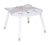 Table enfant ""Douceur"" renard blanc 62x64cm - Atmosphera Créateur d'intérieur