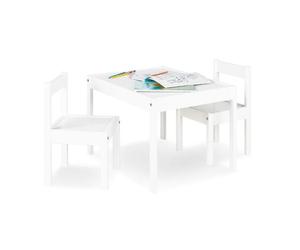 Table Enfant Sinna Blanc 64x50cm + 2 Chaises