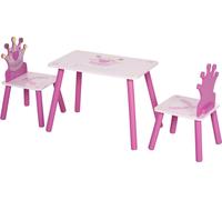 Table et 2 chaises pour enfants - Ensemble - Bois - Table 55 x 34 x 42 cm - Chaise 28 x 26 x 50 cm - Pour enfants 2-4 ans - Montage nécessaire