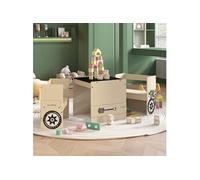 vidaXL Table et chaises pour enfant Véhicule 3 pièces pour tout-petits Intérieur Beige 10406