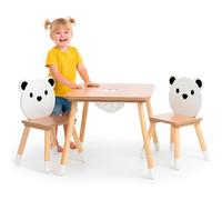 Table et 2 chaises enfant, espace de travail & jeux avec un panier de rangement