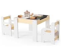 Table et chaises pour enfants - Ensemble de mobilier pour enfants - En bois - Table avec 2 chaises - Robuste - Montage facile