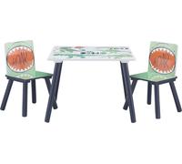 Table et chaises pour enfants, motif dinosaure, 3 pièces, bois, sûr & robuste