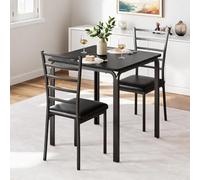Table et Chaises Salle Manger, Assises Rembourrées pour 2 Personnes | Table Salle à Manger avec 2 Chaises Cuisine, Dossier Haut Confort, Style Moderne, Gain de Place, pour Cuisine, Petit Espace