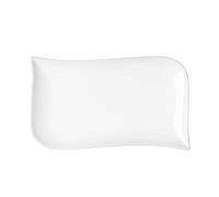 Table et passion - 276071 - LOT DE 6 ASSIETTES RECTANGULAIRES EN PORCELAINE BLANCHE 20X 12 CM MELODY
