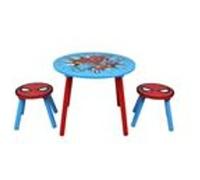 Marvel Spider-Man Ensemble Table et Tabouret pour 2 Personnes, Peut Supporter Jusqu’à 30 kg par Tabouret, Parfait pour Les Jeux et Les activités - Petit, Multicolore