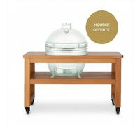 Table eucalyptus XLarge + 4 roues + housse offerte (sans EGG ni berceau de table