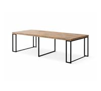Table extensible 10-12 personnes effet bois 300cm KAMA Marron