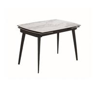 Table extensible 120/179 cm céramique blanc marbré - FLORIDA Meubletmoi
