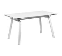 Table extensible 140/200 cm céramique blanc marbré et métal - TOSHIRO Meubletmoi