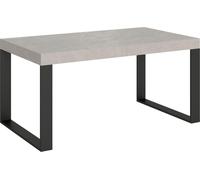 Table extensible 160/264x90 cm Tecno Premium pieds anthracite cachemire