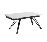 Table extensible 180 à 260 cm céramique blanc pieds en V - OREGON 10 Meubletmoi
