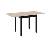 Table extensible 2 à 6 places en bois - Beige et noir