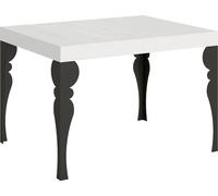 Table Extensible 70X110/194 Cm Paxon Frêne Blanc Structure Anthracite
