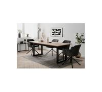 Table extensible 80C 200-240 cm chêne artisan anthracite 12 pers