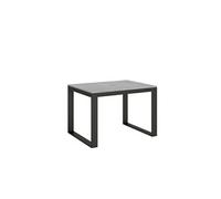 Table extensible 90x120/224 cm Tecno Evolution Ciment cadre Anthracite - ITAMOBY