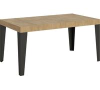 Table extensible 90x160/264 cm Chêne Flammé Nature Structure Anthracite