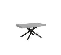 Table extensible 90x160/264 cm Famas Ciment cadre Anthracite -