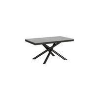 Table extensible 90x160/264 cm Famas Evolution Ciment cadre Anthracite -