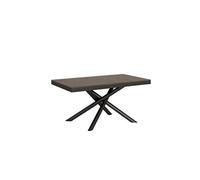 Table extensible 90x160/264 cm Famas Evolution Noyer cadre Anthracite -