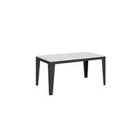 Table extensible 90x160/264 cm Flame Evolution Frêne Blanc cadre Anthracite -