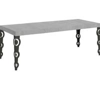 Table Extensible 90X160/264 Cm Karamay Premium Ciment Structure Anthracite