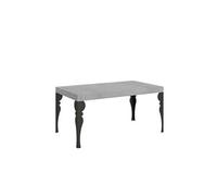 Table extensible 90x160/264 cm Paxon Ciment cadre Anthracite -