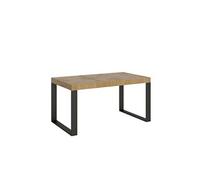 Table extensible 90x160/264 cm Tecno Premium Chêne Nature cadre Anthracite -