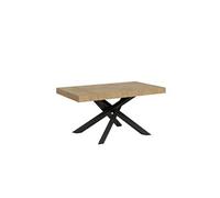 Table extensible 90x160/264 cm Volantis Chêne Nature cadre Anthracite -