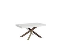 Table extensible 90x160/264 cm Volantis Frêne Blanc cadre 4/C -