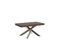 Table extensible 6 à 12 personnes bois foncé et pieds entrelacés 4 couleurs L 160 à 264 cm Artemis