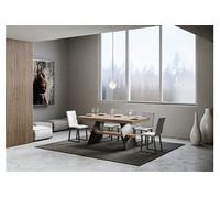 Table extensible 90x160/420 cm Baita Chêne Nature cadre Anthracite -