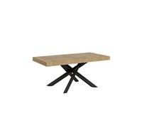 Table extensible 90x180/284 cm Volantis Chêne Nature cadre Anthracite -