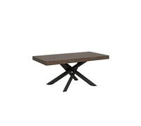 Table extensible 90x180/284 cm Volantis Noyer cadre Anthracite -