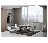 Table extensible 90x180/440 cm Baita Evolution Ciment cadre Anthracite -