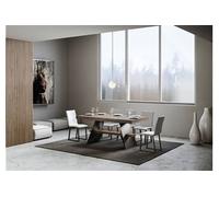 Table extensible 90x180/440 cm Baita Noyer cadre Anthracite -