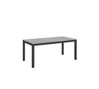 Table extensible 90x180/440 cm Everyday Evolution Ciment cadre Anthracite -