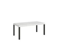Table extensible 90x180/440 cm Everyday Frêne Blanc cadre Anthracite -