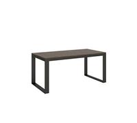Table extensible 90x180/440 cm Tecno Evolution Noyer cadre Anthracite -