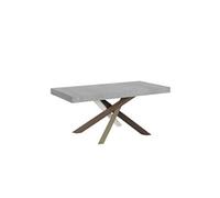 Table extensible 90x180/440 cm Volantis Ciment cadre 4/C -