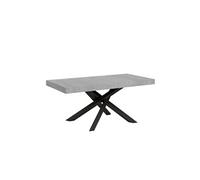 Table extensible 90x180/440 cm Volantis Ciment cadre Anthracite -
