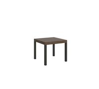 Table extensible - ITAMOBY - Everyday - 90x90 cm - Anthracite aspect bois - Extensible jusqu'à 246 cm